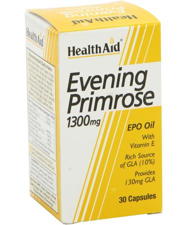 HealthAid Evening Primrose Oil 1300mg - 30 Capsules | High Strength Omega-6 Supplement - Buy Online on GoSupps.com