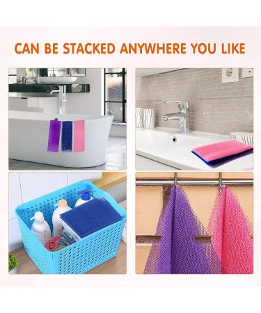 3 Pcs African Exfoliating Net African Net Sponge 80x30cm Long African Shower Sponge Body Sponge Exfoliating Sponge for Men and Women Deep Cleaning(Purple Pink Blue) - Buy Online on GoSupps.com