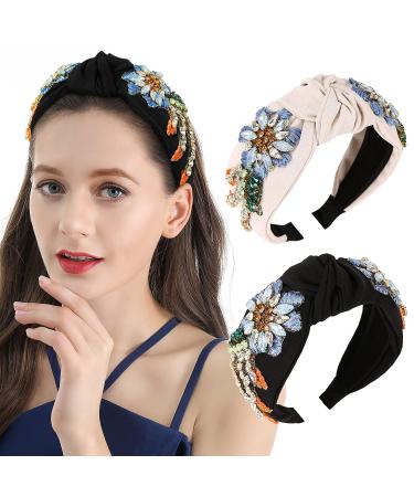 Qianxuan Rhinestone Crystal Headband for Women - Handmade Diamond Fashion Hair Accessories - Buy Online on GoSupps.com