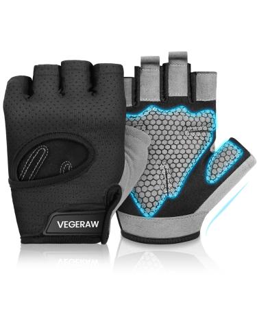 SKDK Vegeraw Fitness gloves training gloves for women and men gym gloves bodybuilding cycling strength training sports gloves black M
