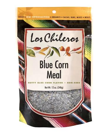 Los Chileros Blue Corn Meal, 12 Ounce(Package may Vary)