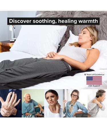 36x24 Venture Heat Far Infrared Deep Heating Pad for Injury Recovery and Pain Relief - 10 Hour Shutoff, Ultra-Soft Electric Therapeutic Device - Half Length (Pack of 1) - Buy Online on GoSupps.com