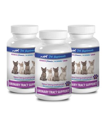 cat Urinary Care - Urinary Tract Support - for Cats - Natural Formula - CHEWABLE - Cranberry Comfort for Cats - 3 Bottle (270 Chews)
