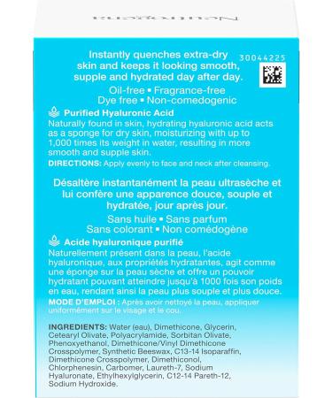 Neutrogena Hydro Boost Face Moisturizer with Hyaluronic Acid for Extra Dry Skin Fragrance Free Oil-Free Non-Comedogenic Gel Cream Face Lotion 47mL Cream Old - Buy Online on GoSupps.com