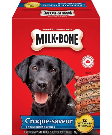 Milk-Bone Flavour Snacks Dog Biscuits Medium Sized Dog Treats Assorted Flavours 2kg Boxes (Pack of 6) Medium dog 2Kg (Pack of 6) - Buy Online on GoSupps.com