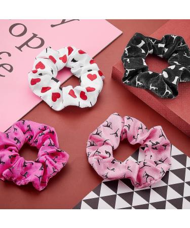 8 Piece Velvet Gymnastics Hair Scrunchies Set for Women and Girls - Assorted Colors - Buy Online on GoSupps.com