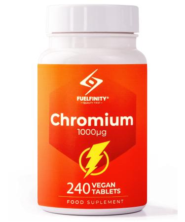 Chromium Picolinate 1000mcg - 240 Days Supply - Supports in reducing Sugar Cravings - FuelFinity Quality at Highest Manufacturing Standards - Vegan 240 Count (Pack of 1)
