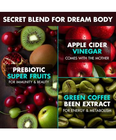 Keto ACV Gummies 1100mg Apple Cider Vinegar Gummies with Prebiotic Superfruits Green Coffee Bean Extract B Vitamins Sugar Free Vegan Non-GMO Cherry Flavor 60 Gummies 60 Count (Pack of 1) - Buy Online on GoSupps.com