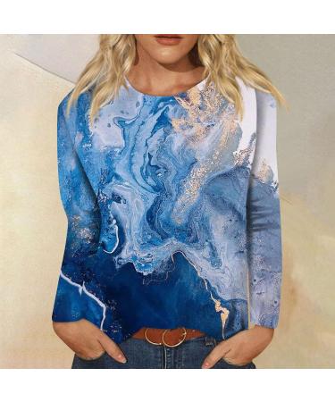 Odjoy Women's Long-Sleeved Christmas Shirt | Graphic Sweater Tunic Tops & Casual Blouse in Dark Blue - Buy Online on GoSupps.com