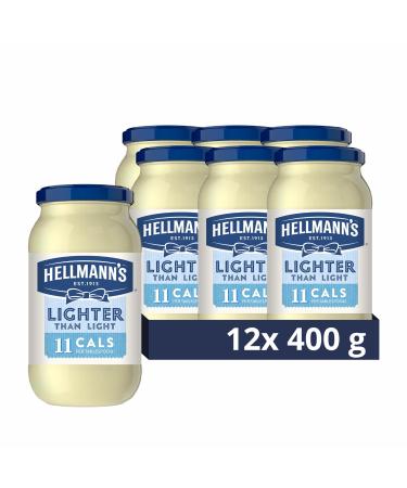Hellmann's Lighter Than Light Mayonnaise same great taste light mayo for sandwiches wraps and salads 12x 400 g