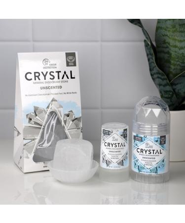 CRYSTAL Unscented Mineral Deodorant Stick (3 Pack) - 24hr Odor Protection Non-Staining & Non-Sticky Aluminum & Paraben Free 4.25 oz Unscented 4.25 Ounce (Pack of 3) - Buy Online on GoSupps.com