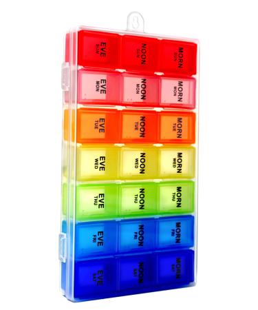 Pill Organizer Medicine Organizer Vitamin Organizer (Weekly - 3 Compartment ) (818) by CoCo Island Weekly 3 Compartment Larger