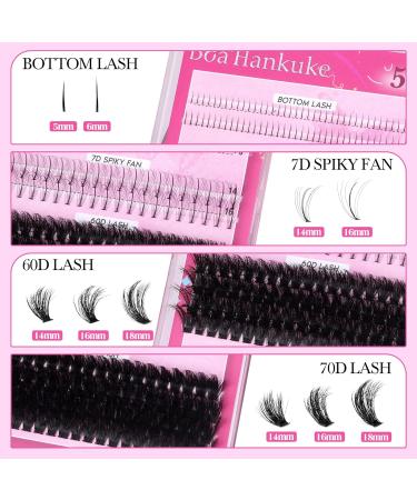 Boahankuke Multi-type Mixed Cluster Eyelash Extensions - 280PCS 5-18mm H-Multi Type Fluffy Cluster Lashes - Buy Online on GoSupps.com