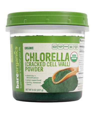 Bare Organics 12522 Chlorella Powder 8 Ounce Chlorella 8 Ounce (Pack of 1)