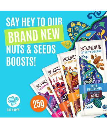 Boundless Activated Nuts and Seeds - Gut Health Mixed Nuts & Seed Mix - Taster Pack - Pecan Nuts Almonds Cashew Nuts Walnuts Sunflower Seeds Pumpkin Seeds - Vegan Gluten Free Snacks 4 x 25g Taster Pack (4 x 25g) 25 g (Pack of 4) - Buy Online on GoSupps.com