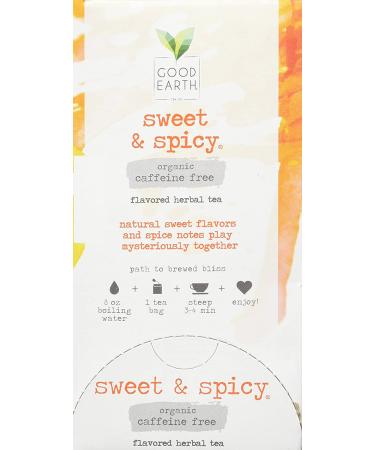 Organic Sweet & Spicy Herbal Tea - Caffeine Free | Good Earth Teas (18 Bags) - Buy Online on GoSupps.com