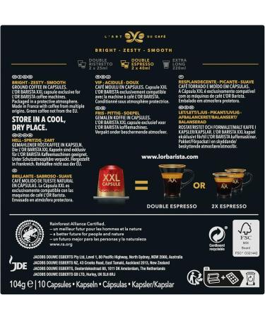  L'OR L'OR - XXL Capsules - Splendente - Intensity 7 - Light Roast - Exclusive L'Or BARISTA Compatibility - 5 packs of 10 aluminium capsules - Buy Online on GoSupps.com