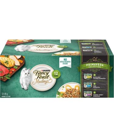 Fancy Feast Wet Cat Food Deli Supper P t Variety Pack | Elegant Medleys Primavera Variety Pack (24 Cans) - Buy Online on GoSupps.com