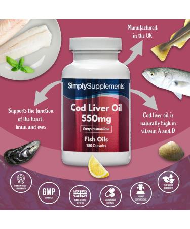 Premium Cod Liver Oil 550mg | Sustainably Sourced | 2X 180 Capsules - Buy Online on GoSupps.com