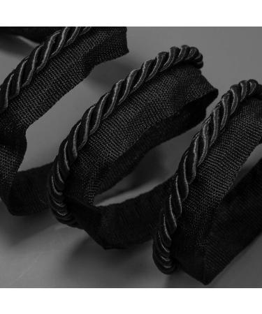Emmerson 1/4 Twisted Lip Cord Trim in Black - 5 Yard Cut - Buy Online on GoSupps.com