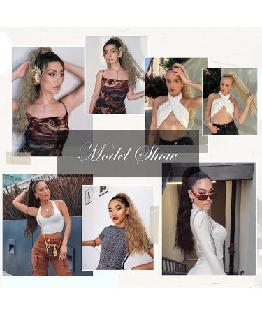 PORSMEER 28 Ash Blonde to Platinum Long Beach Wave Ponytail Extension - Synthetic Drawstring Hairpiece for Women - Buy Online on GoSupps.com