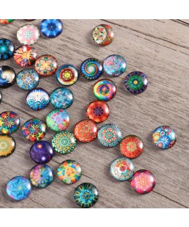 Dangle Earrings 200pcs Mixed Round Glass Mosaic Tiles for DIY Jewelry Making - 10mm Bracelet Beads - Buy Online on GoSupps.com