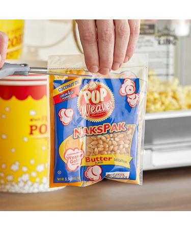 Popcorn Kit Theater Quality Portion Pack with Coconut Oil for 4 Oz Poppers (6 Pack)
