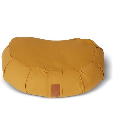 Buy Doyouryoga Ganesh Zafu Crescent Pillow - Organic Spelt & Buckwheat Filled Washable Cover Perfect for Meditation & Yin Yoga (45x30x14 cm) - Buy Online on GoSupps.com