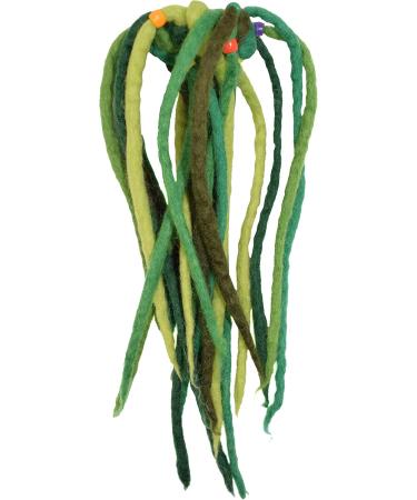 Gheri Women Felt Dreadlock Hairband | Bohemian Colorful Elastic Hair Tie - Green Mix - Buy Online on GoSupps.com
