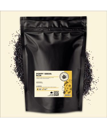 Nature Kitchen Poppy Seeds Blue 500G Large Bag Of Seasoning Spices And Herbs. Gluten-Free and Vegan Everyday Cooking Blends For Marinades Sauces Frying Baking Or Grilling