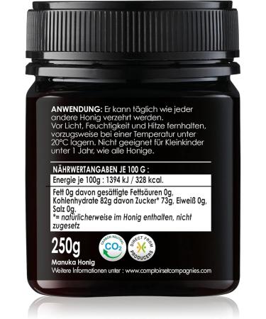 Comptoirs et Compagnies Manuka Honey IAA20+ 250 g - Buy Online on GoSupps.com