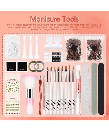 Dipping Powder Nail Kit Starter with Nail Drill - 6 Color Set with Glitter and Essential Liquid, Manicure Tools Gift for Women - Buy Online on GoSupps.com