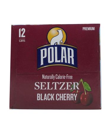 Polar Seltzer Black Cherry 12 fl oz (Pack of 12) - Refreshing Sparkling Water - Buy Online on GoSupps.com