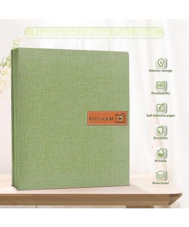 Popotop Large Self-Adhesive Photo Album - 40 Pages, DIY Scrapbook for Mom, Family, Baby & Wedding - Includes Metal Pen & Plastic Board - 11.5 x 10.6 - Grass Green - Buy Online on GoSupps.com
