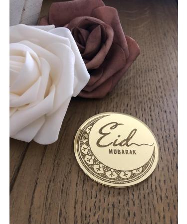 6 Eid Mubarak Cupcake Disc Toppers Gold Eid Cupcake Discs Eid Cupcake Toppers Eid Gift Tags Hamper Tags Eid Gift Charms Eid Decorations. - Buy Online on GoSupps.com