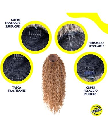 JACY Ponytail Extension Curly Hair 70 cm with Drawstring Hair Extensions Heat Resistant Easy to Apply (Dark Brown) - Buy Online on GoSupps.com