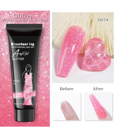 Glitter Gel Nail 15ml - Nail Extension Glue Gel | Glitter Nail Glue Gel Nail Strengthen Nails Art Manicure Tool High -Leveling Nail Repair Nail Extension Gel Uwariloy 07 - Buy Online on GoSupps.com