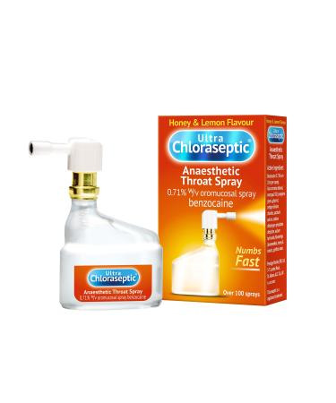 Ultra Chloraseptic Anaesthetic Throat Spray 15ml Honey & Lemon Flavour fast acting relief for sore throat pain