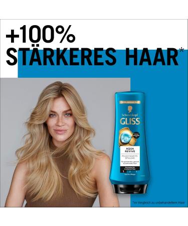 Gliss Aqua Revive Conditioner (200 ml) with hyaluronic complex and sea algae for normal to dry hair provides an extra dose of hydration and healthy shine - Buy Online on GoSupps.com