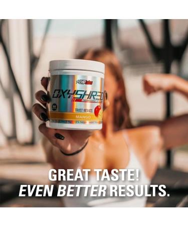 EHPlabs OxyShred Thermogenic Pre Workout Powder & Shredding Supplement - Preworkout for Men & Women Sugar Free Energy Powder with 150mg of Caffeine - Mango 60 Servings - Buy Online on GoSupps.com