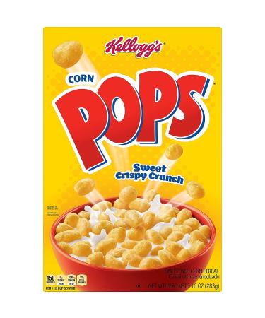 Kellogg's Corn Pops Cereal 10oz Box - Original Flavor, Excellent Source of 7 Vitamins and Minerals - Buy Online on GoSupps.com