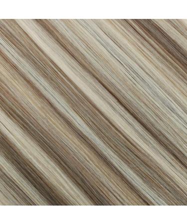 Lovrio 9A Grade Clip in Hair Extensions - Ash Brown/Light Chestnut Brown to Platinum Ash Blonde - 18 120g - 7 Pieces 18 Clips - Buy Online on GoSupps.com