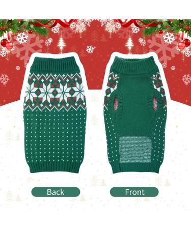 Katzinst Christmas Dog Sweater for Small Dogs | Fleece Sweater for French Bulldogs Dachshunds Chihuahuas & Yorkies | Green - Buy Online on GoSupps.com