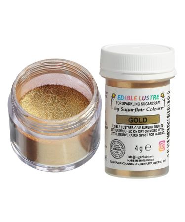 Sugarflair Colours Edible Lustre Gold - Colorant Alimentaire Couleurs pour les G teaux Cupcakes Chocolat P tisseries Desserts Glaces Cocktails - 4g