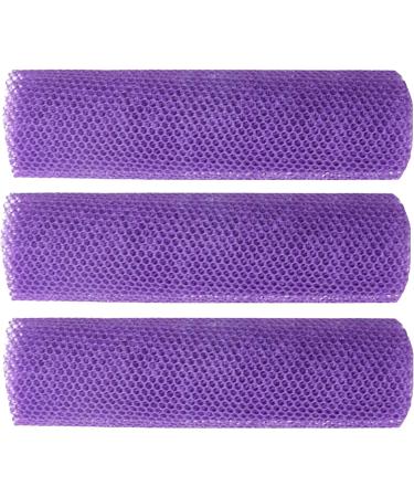 Tuxxjzm Long Mesh Bath Sponge Mesh Wash Cloth for Body - Nylon Mesh African Mesh Cloth Shower Net Scrubber - Elastic Bath Sponges 3 Pieces for Daily Use Bathing Women Purple - Buy Online on GoSupps.com