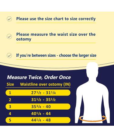 URIEL Abdominal Ostomy Belt - Comfortable Post-Operative Support for Men & Women | Size 5 (44.25 - 48) - International Shipping - Buy Online on GoSupps.com