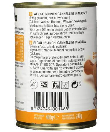 IL NUTRIMENTO White Beans (Cannellini) - Natural & Salt-Free 12 Pack (400g) - Ideal for Healthy Cooking & International Shipping - Buy Online on GoSupps.com