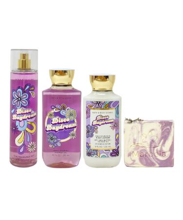 Bath & Body Works Disco Daydream Trio Set with a Lavender Dream Bar Soap - Fragrance Mist - Shower Gel and Body Lotion - Full Size