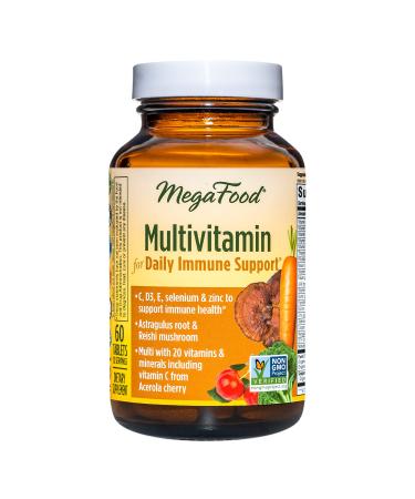 MegaFood Multivitamin For Daily Immune Support 60 Tablets