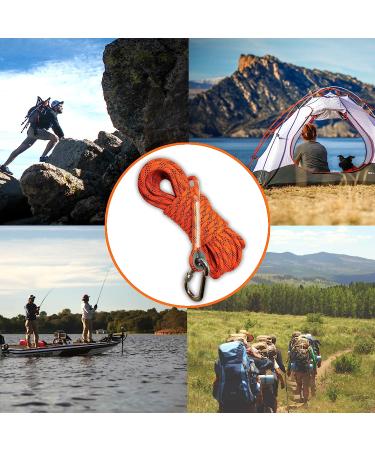 Woodland Home Magnet Fishing Rope | 2000LB Pull Force, 8mm Thick, 52FT, Durable Quality | For Fishing, Camping, Boating | Bright Orange - Buy Online on GoSupps.com